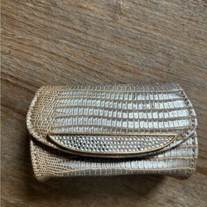 Judith Leiber Croc and Swarovski crystal micro bag